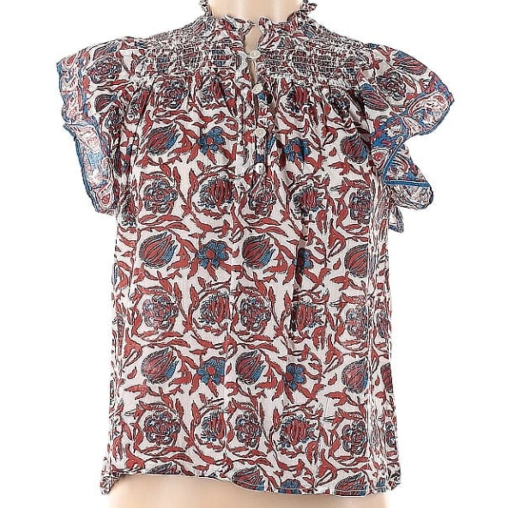 XS house of harlow 1960 ruffle sleeve top